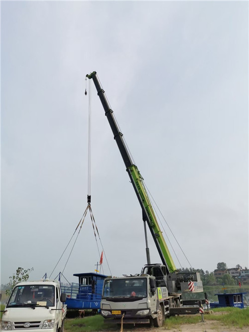 海城市桥梁建设吊装案例